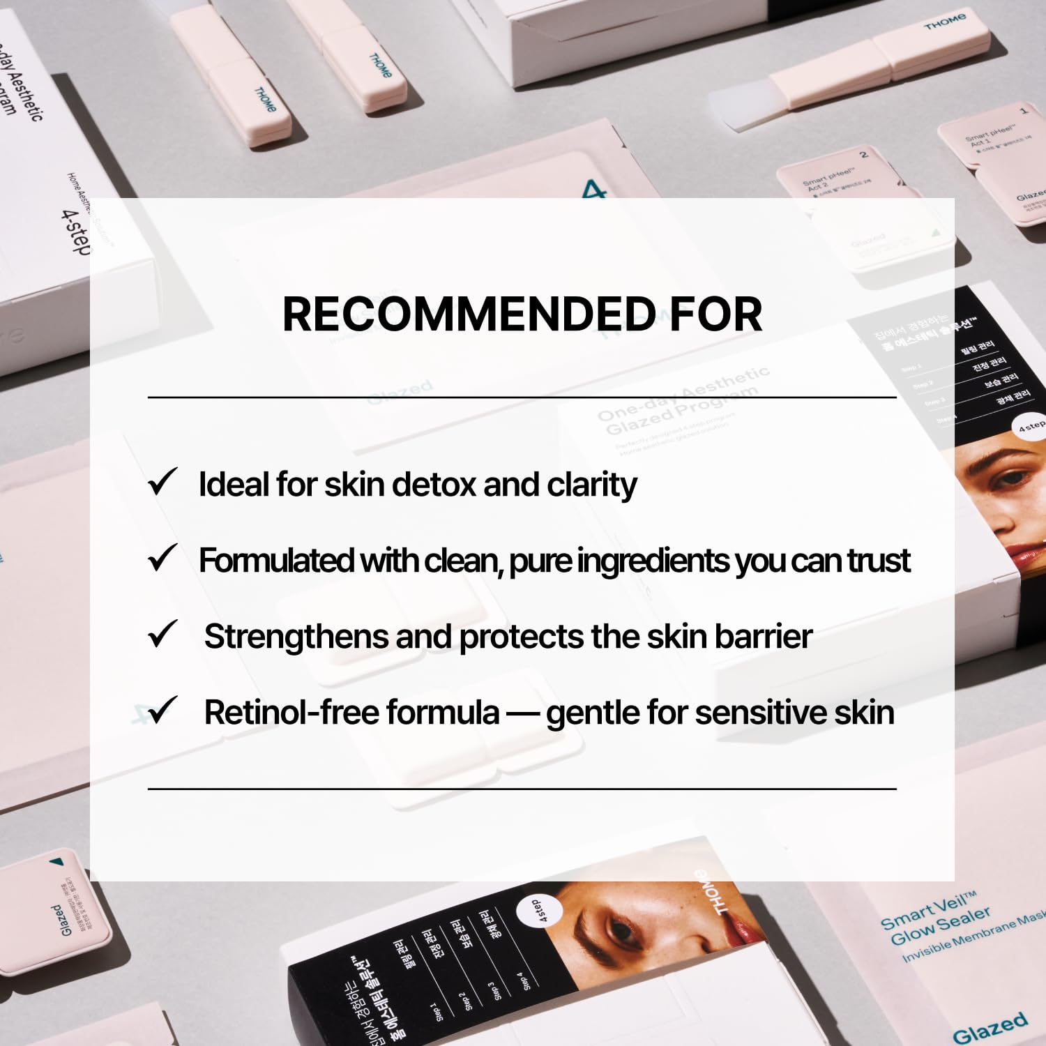 THOME Glow Peel One Day Kit – Korean 4-Step Radiant Skincare Facial – Low Irritating & Gentle on Sensitive Skin – Brightens, Smooths & Strengthens Barrier (1 Sheet) - Image 5