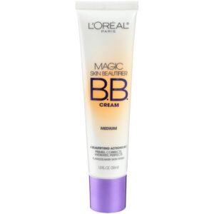 L’Oréal Paris Makeup Magic Skin Beautifier BB Cream Tinted Moisturizer, Medium, 1 fl oz, 1 Count