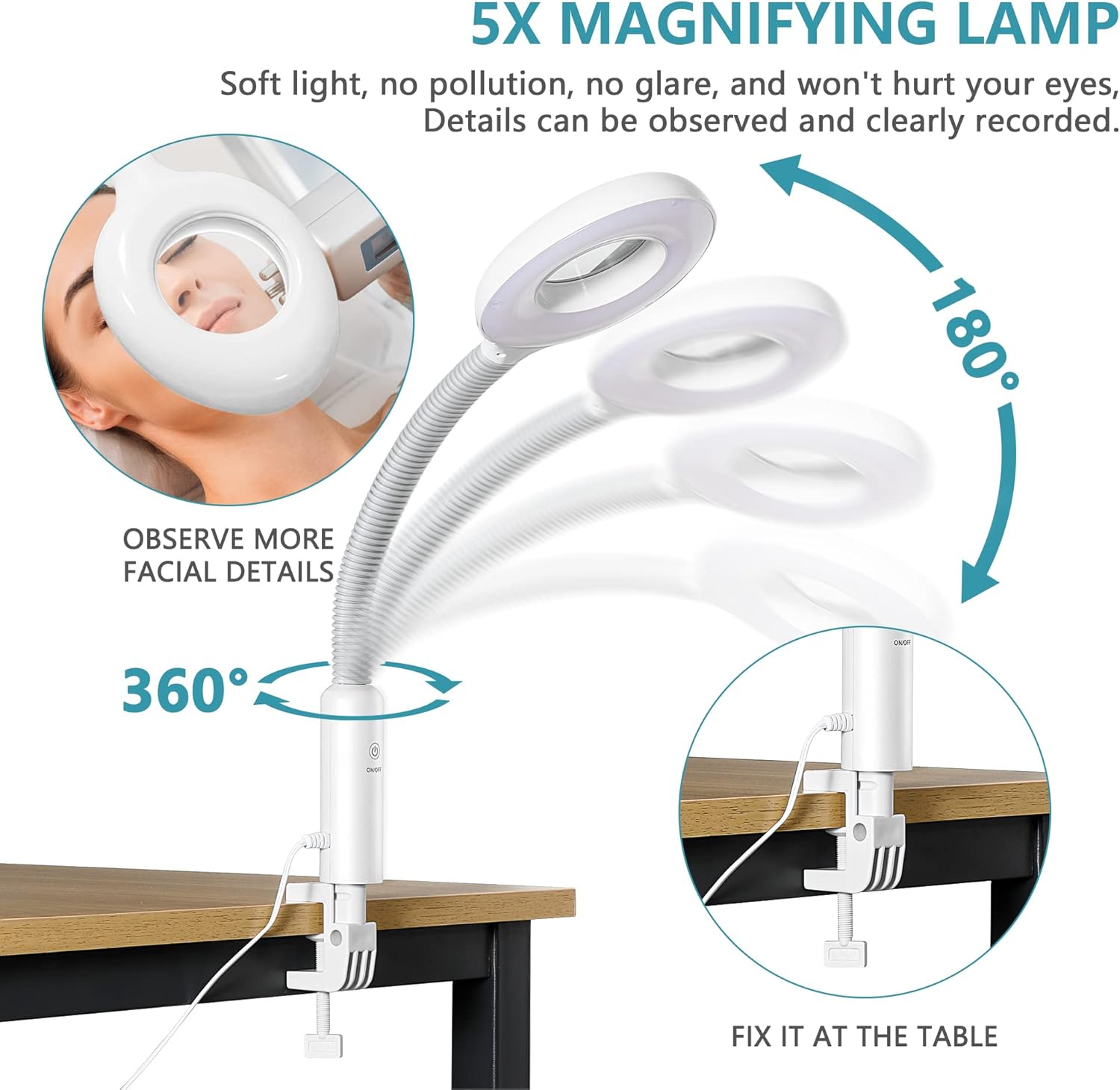 Nova Microdermabrasion Professional 2 in 1 Facial Steamer for Face Deep Cleaning Ozone Face Steamer with 5X Magnifying Lamp Hot Mist Function for Salon Spa Home Beauty Equipment - Image 5