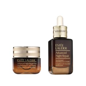 Estée Lauder Advanced Night Repair Powerful Nighttime Renewal Set | Serum + Eye Gel-Creme Duo with Hyaluronic Acid & Peptides | Hydrating & Anti-Aging
