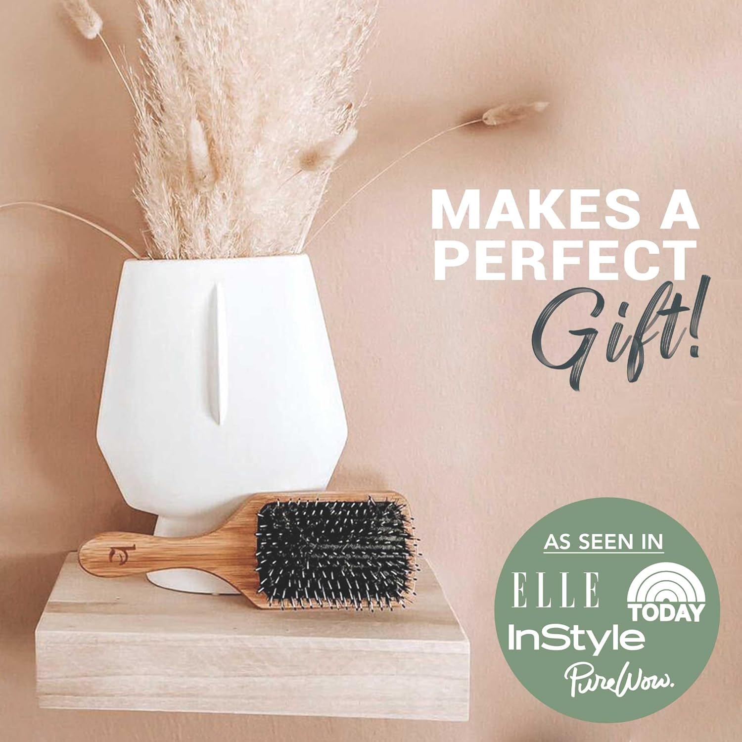 Beauty by Earth Boar Bristle Brush - Premium Paddle Brush for Fine, Thick, and Thinning Hair for Men and Women - Image 6