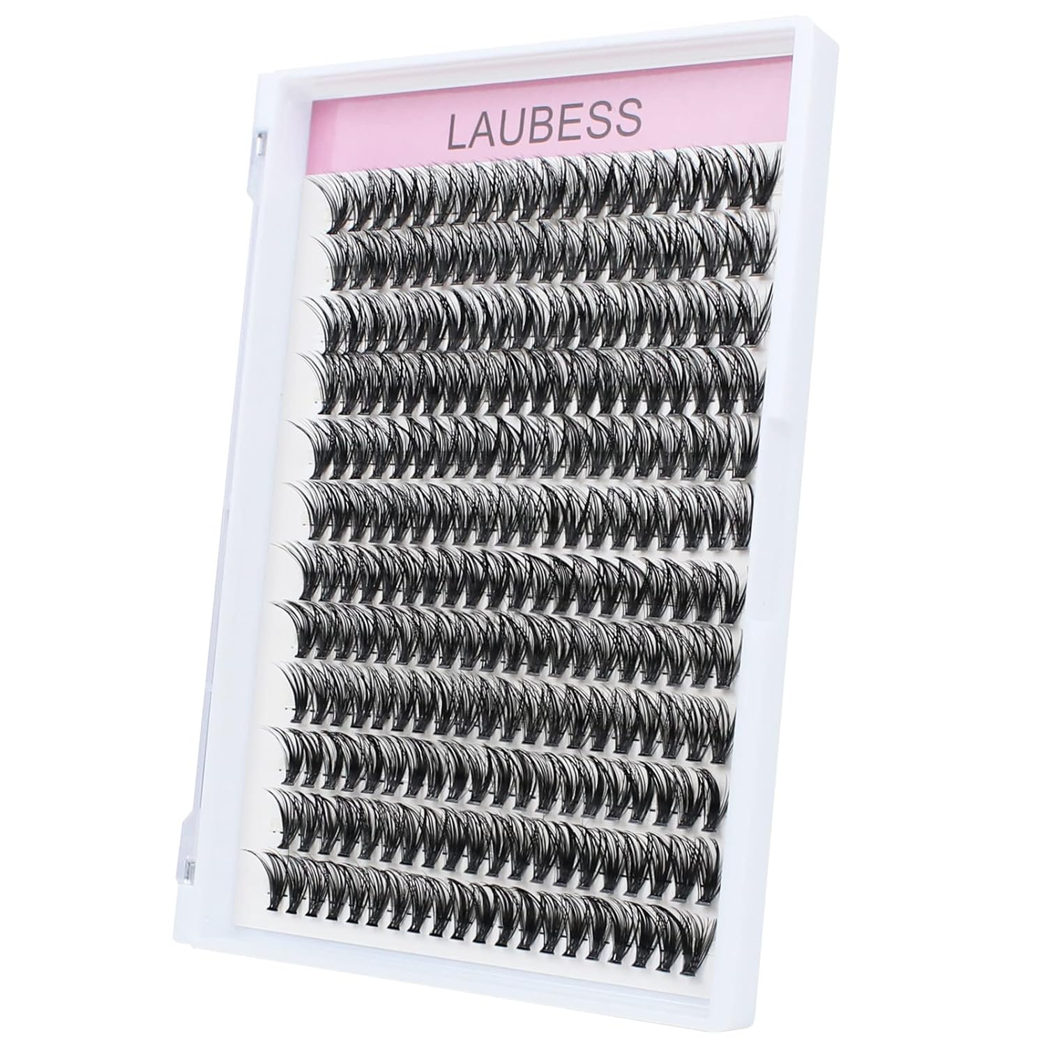 Cluster Eyelash Extensions Mixed LAUBESS Eyelash Clusters 40D Lash Clusters DIY Lash Extension Individual Lashes Natural Cluster Lashes Eyelash Extension (40D-0.07D-8-14mm), Black - Image 2