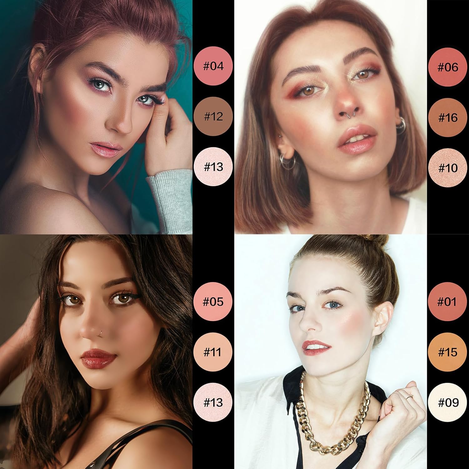 16 Colors Contour Palette Make up - Blush Highlighters Bronzer Powder All in one Makeup Palettes Contour Kit - Face Cosmetics Gifts for Women Beauty for Festivals (SET1) - Image 5