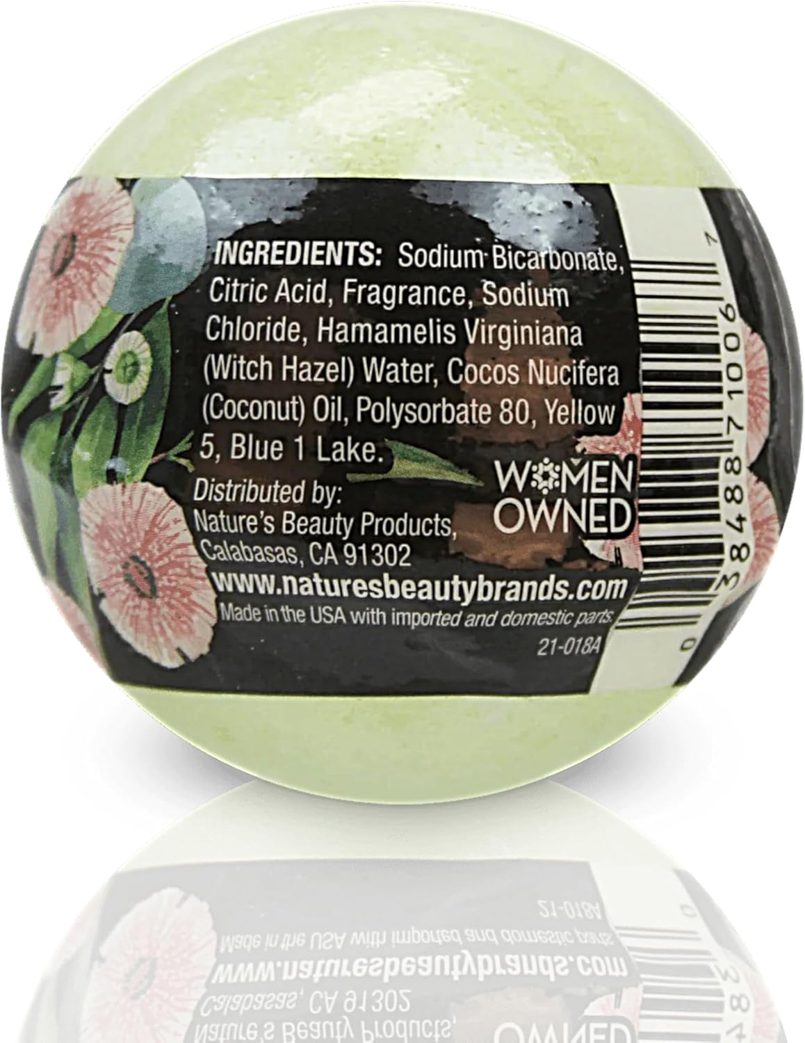 Nature's Beauty Eucalyptus & Tea Tree Bath Bomb Multi-Pack- Natural Hand Crafted, Non-Staining, Luxury Fizzy Spa Bomb, Sooth + Restore Skin, Made w/Coconut Oil & Witch Hazel, 5.5oz (4 Pack) - Image 7
