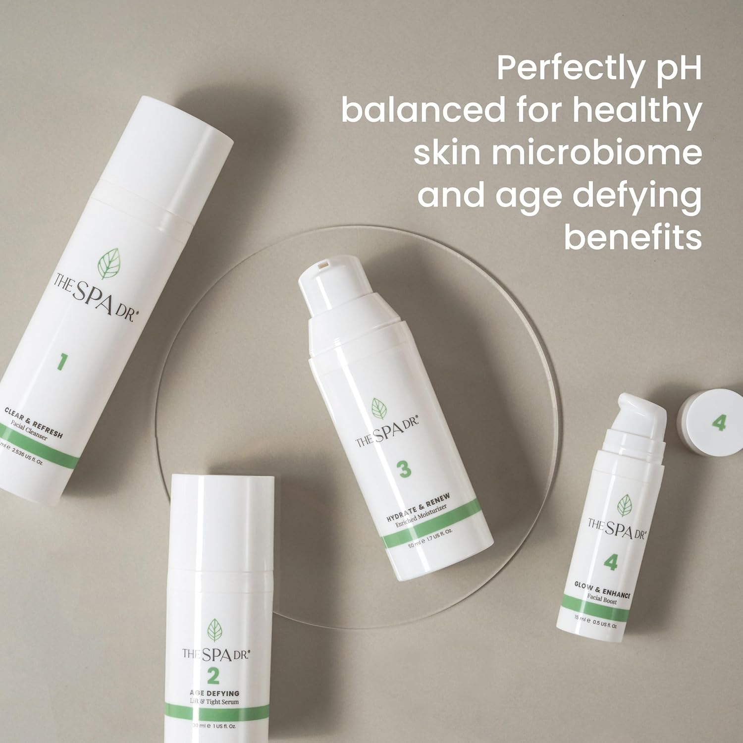 The Spa Dr. 4-Step Facial Kit for Women - 30 Day Supply Skin Care Kit - Anti Agin Facial Kit - Organic Skin Care - Perfectly pH Balanced - Image 3