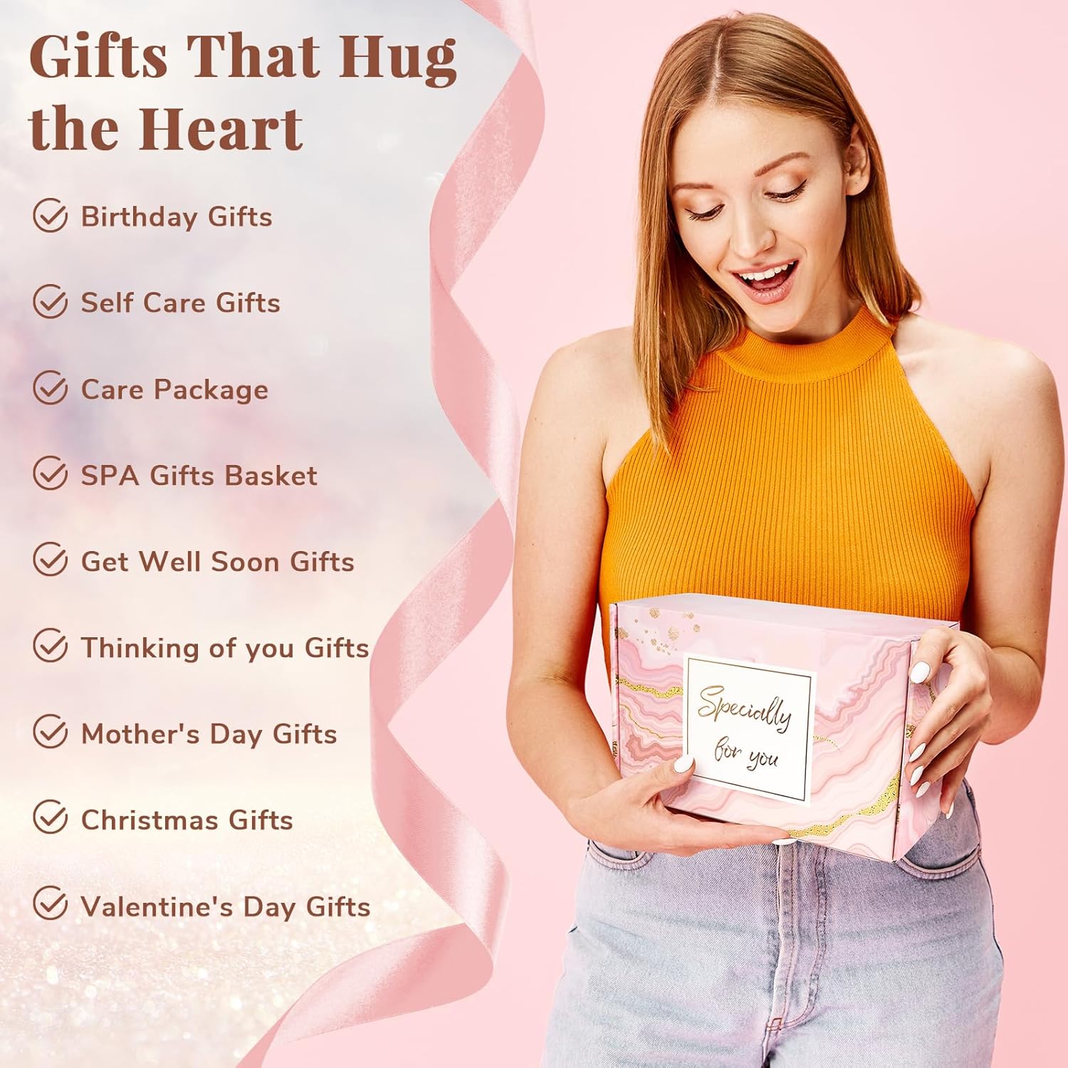 Birthday Gifts for Women - Unique Self-Care Gift Baskets for Mom, Sister, Friend, Coworker & Bestie | Thoughtful Care Package, Friendship Gifts for Her, Wife, Grandma (Mothers Day Gifts) - Image 2