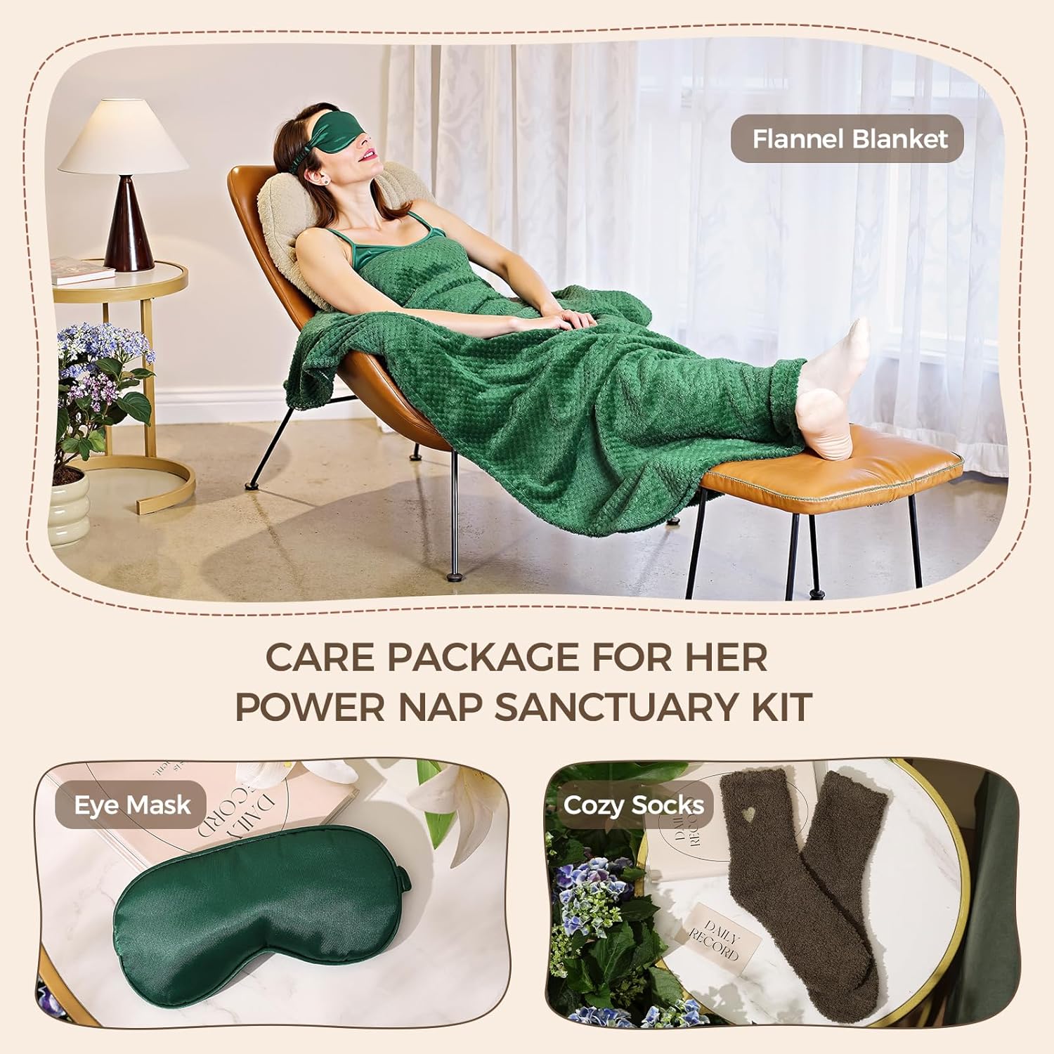 Self Care Gift Basket for Women Birthday Relaxing Spa Set Gifts with Luxury Flannel Blanket Sympathy Care Package Get Well Soon Thinking of You for Mom Wife Sister Best Friend Grandma - Image 4