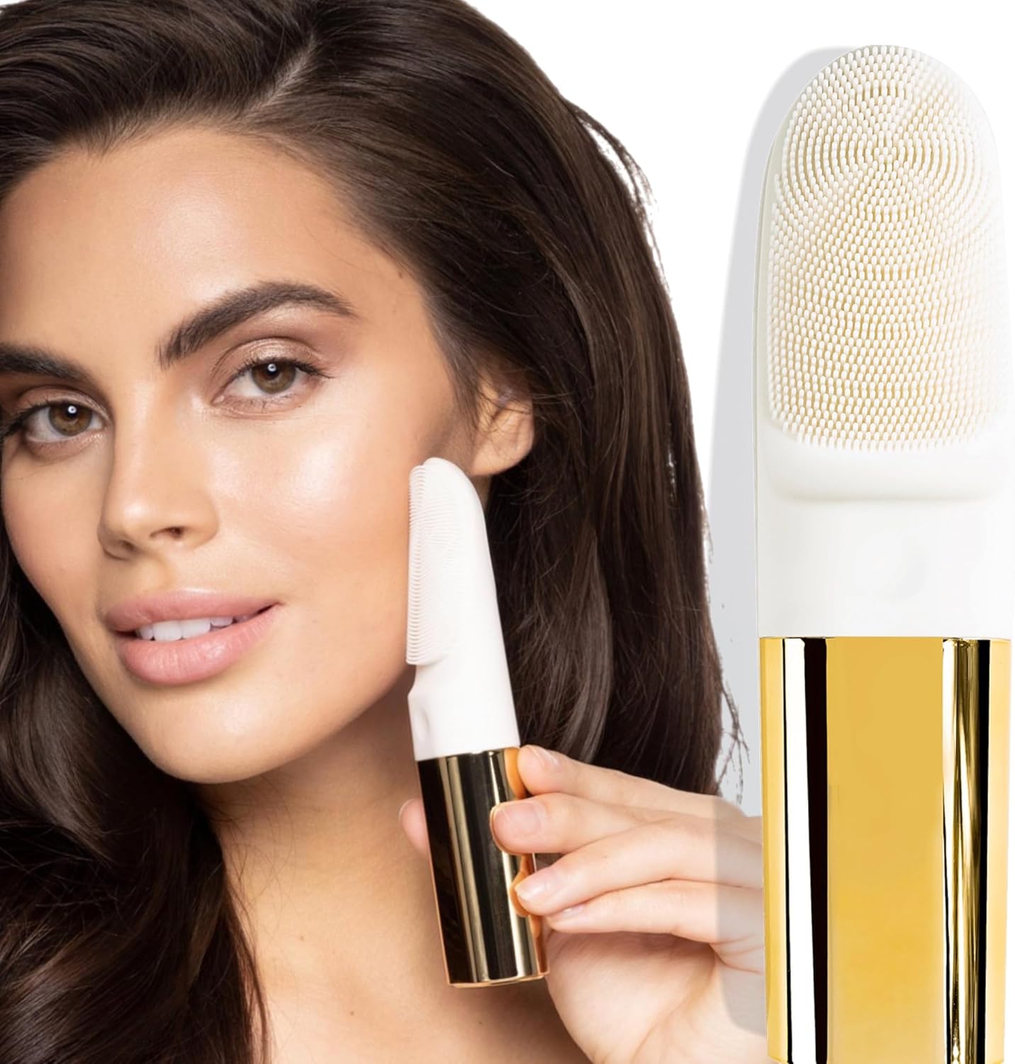 DARCASE CRISTÁL – A Luxury Facial Cleansing Brush. Dual Function - Deep Cleansing with Silicone Bristles & Heated Eye Massage