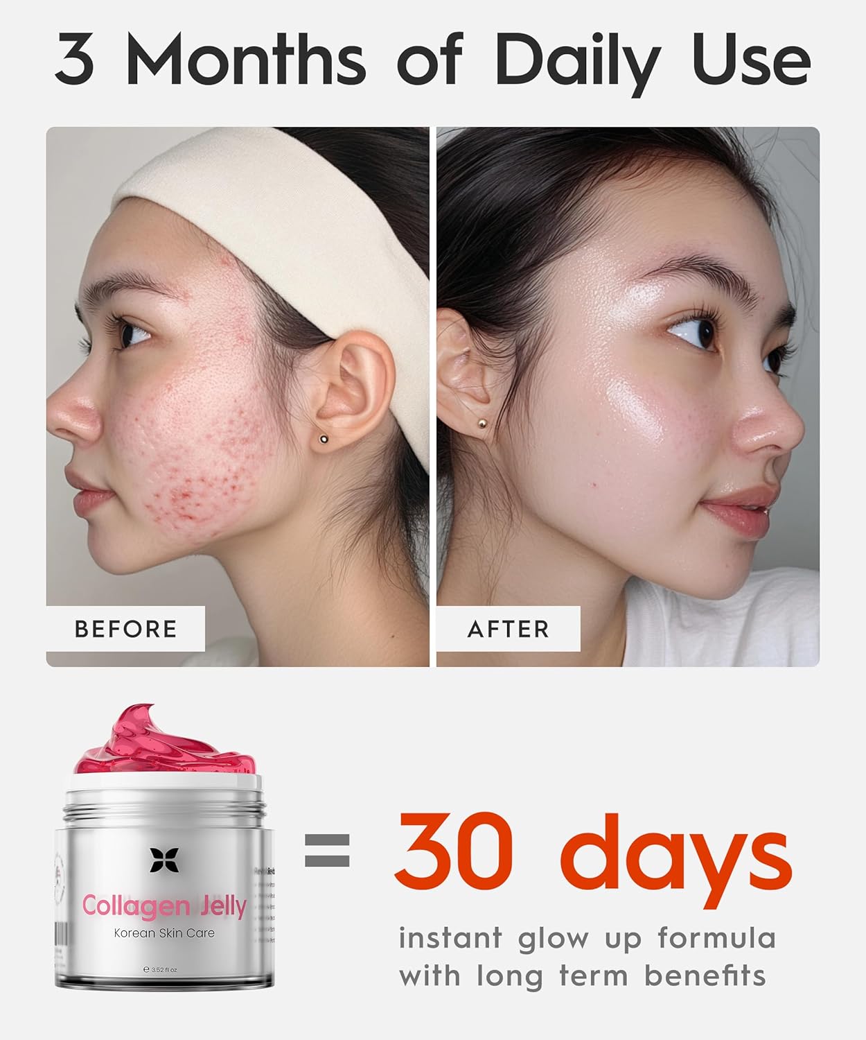 REVO Collagen Jelly 100ml– Korean Anti-Aging Plumping Formula with Hydrolyzed Collagen, Niacinamide, Hyaluronic Acid & Vitamin C – Skincare for Glass Glow Skin, Wrinkle Repair & Even Tone - Image 4