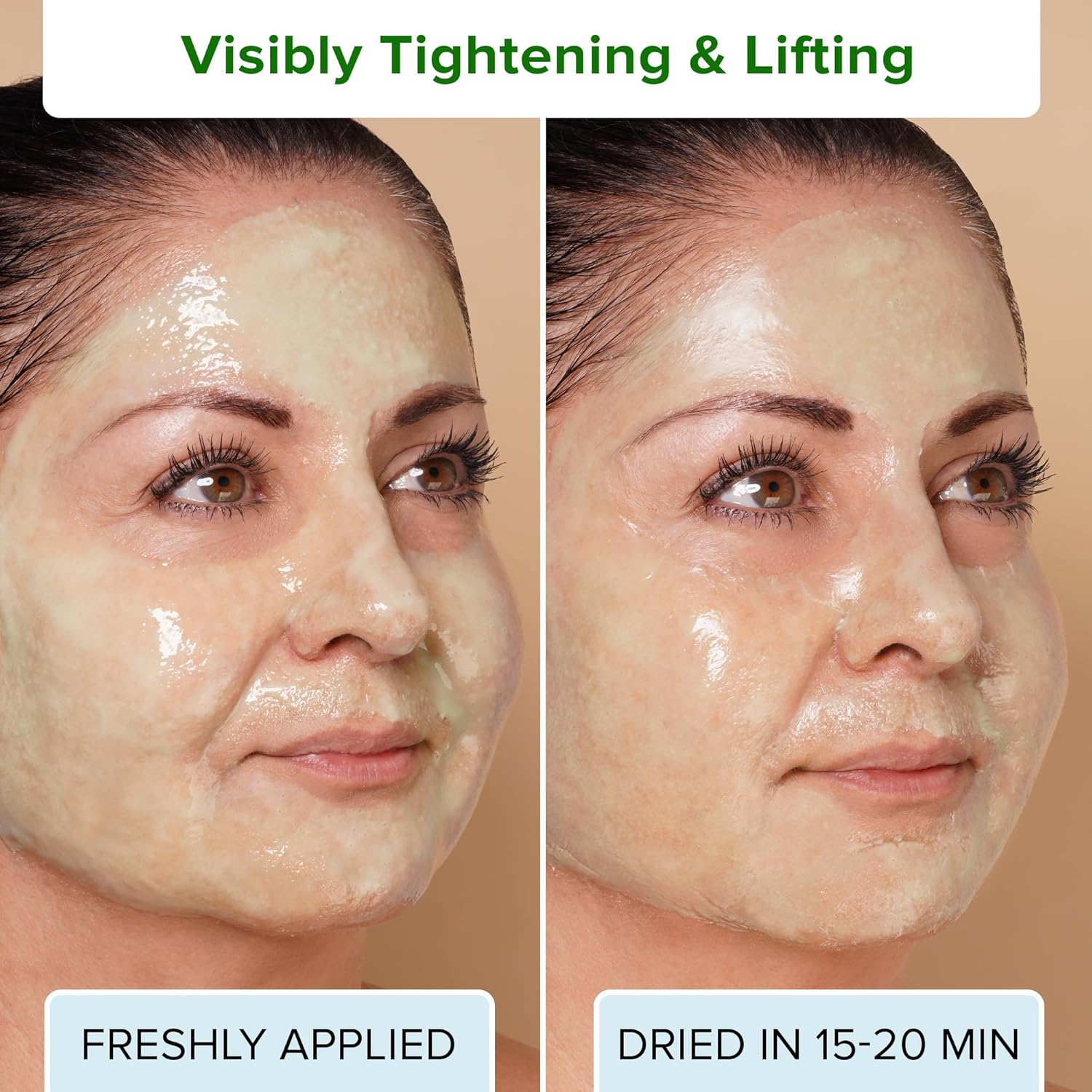 Ebanel Collagen Peptides Wash-Off Face Mask Set, 8 Pack Instant Skin Tightening and Lifting Masks, Brightening Face Mask with Niacinamide, Glutathione, Hyaluronic Acid, Vitamin C, Cica, B5, Albumen - Image 7