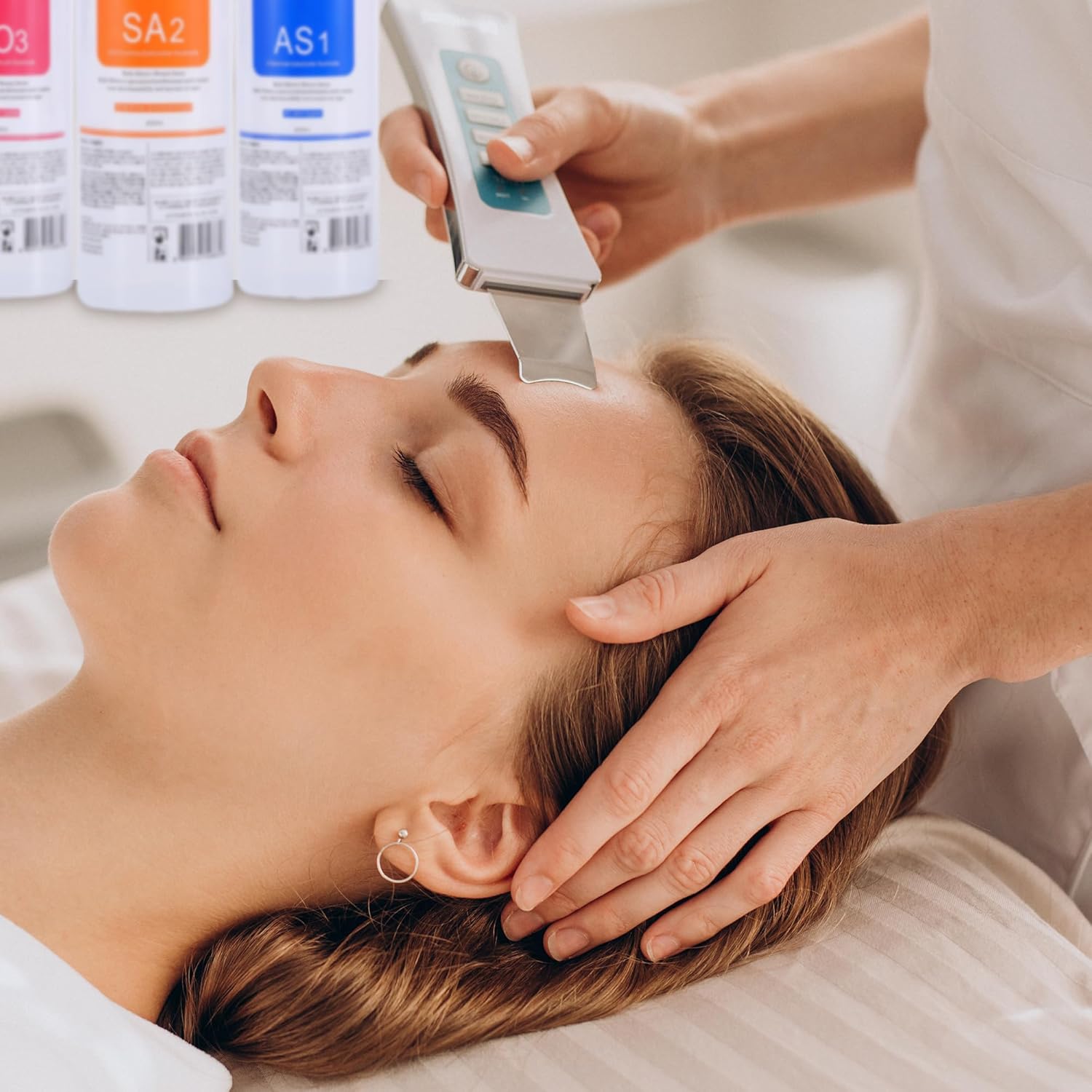 Hydrate Solution for Facial AS1 SA2 AO3 for Hydrogen Oxygen Facial Machine Professional, Aqua Peeling Solution Hydrate Serums for Facial Cleansing, Face Skin Care, Hydrating (400ml/6Pcs) - Image 4