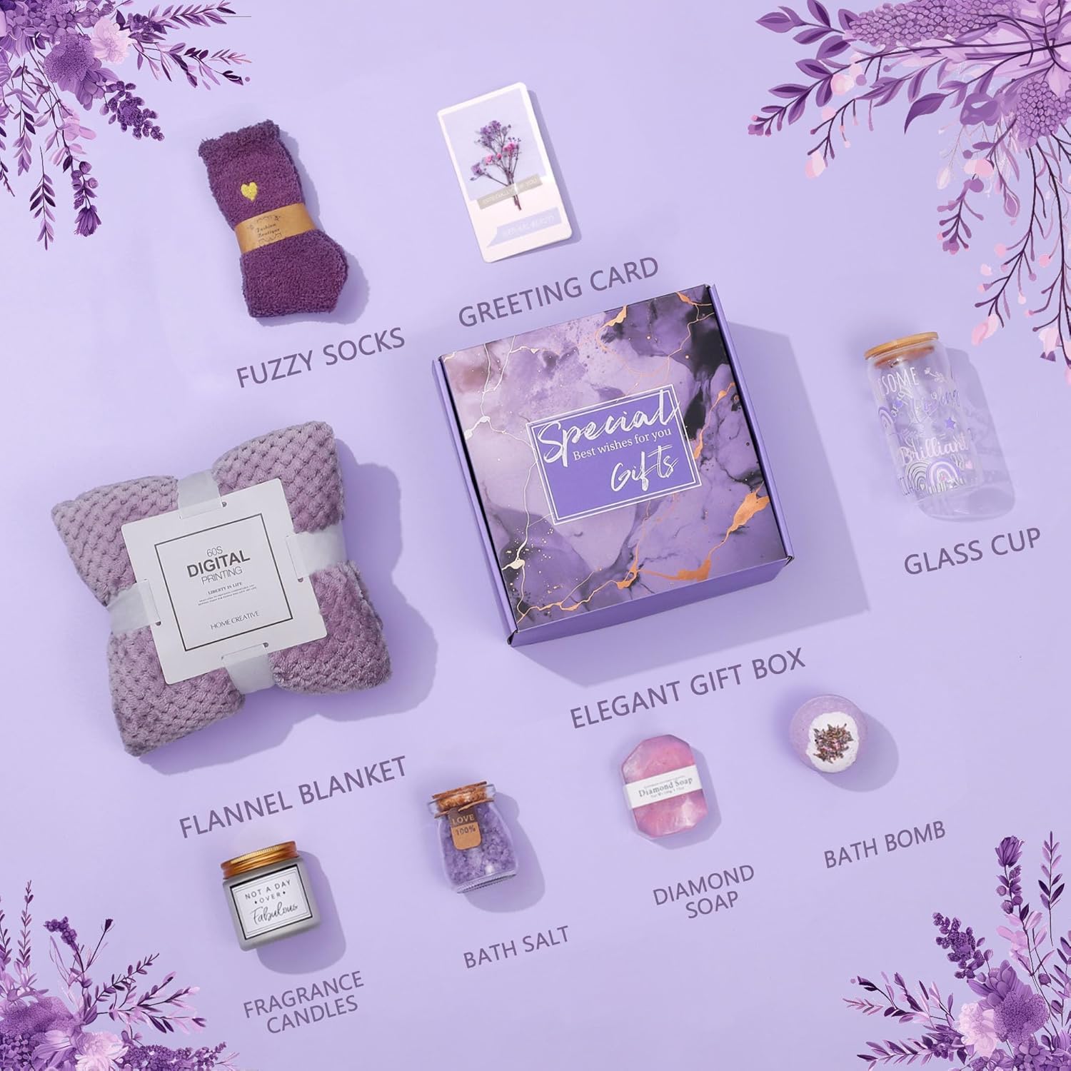 Get Well Soon Gift Baskets for Women, Birthday & Party Gifts, Luxury Get Well Soon Gifts for Mom, Relaxing Spa Care Package, Thank You Gifts for Women, Mom, Wife, Girlfriend, Friends, Sister, Her - Image 2