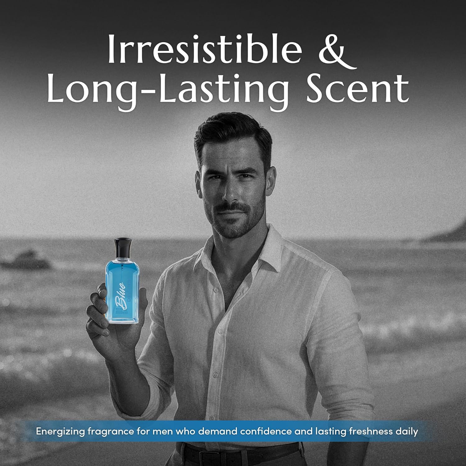 PB ParfumsBelcam Blue Depths Eau de Toilette Fragrance Spray - 2.5 Fl Oz. Fresh Aquatic Cologne for Men with Crisp Citrus, Warm Musk & Amber Scent, Crafted with Premium Oils for Day & Night Use - Image 5