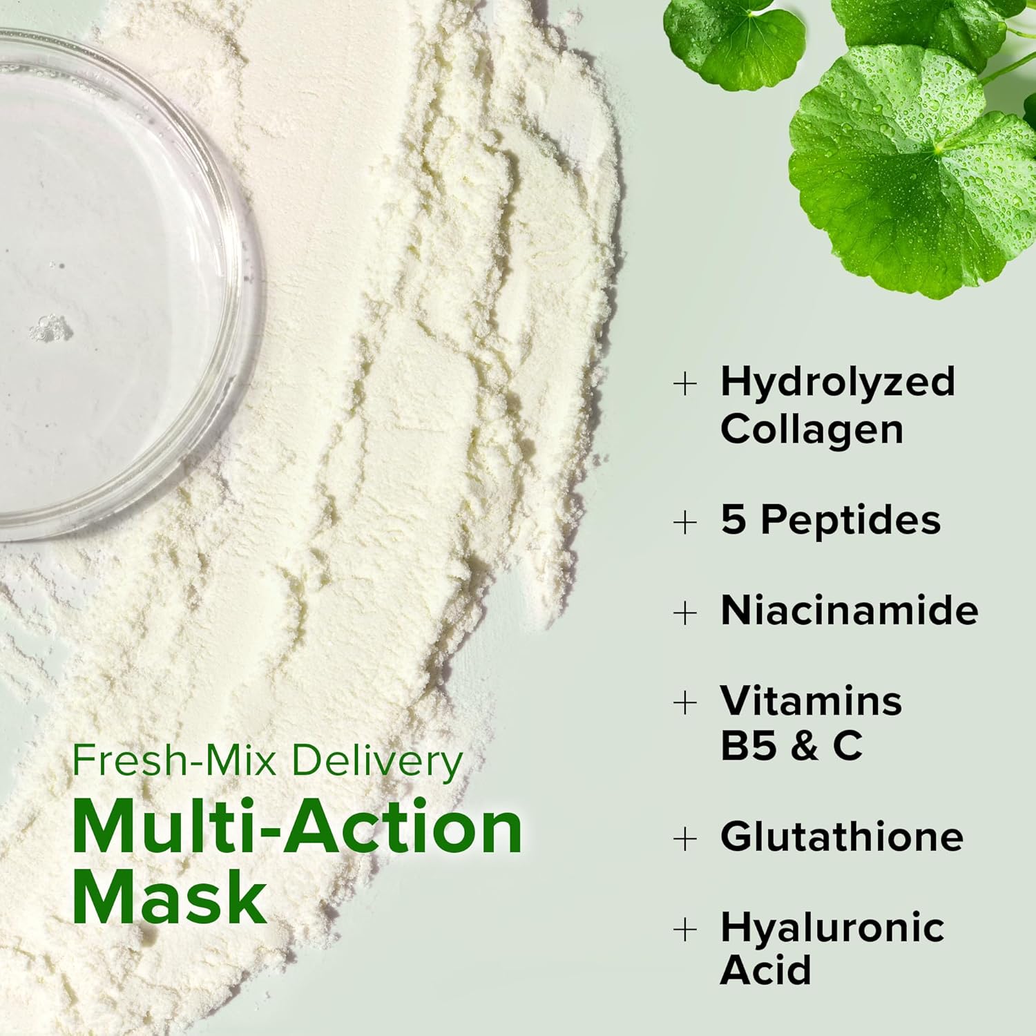 Ebanel Collagen Peptides Wash-Off Face Mask Set, 8 Pack Instant Skin Tightening and Lifting Masks, Brightening Face Mask with Niacinamide, Glutathione, Hyaluronic Acid, Vitamin C, Cica, B5, Albumen - Image 3