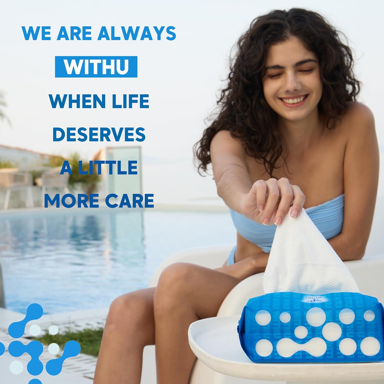 WITHU travel disposable face towels,face towelettes disposable,Ultra Soft Biodegradable Makeup Remover Wipes, facial wipes Facial Cleansing, Multi-Use Dry Washcloths for All Skin Types/Travel 20 Ct - Image 9