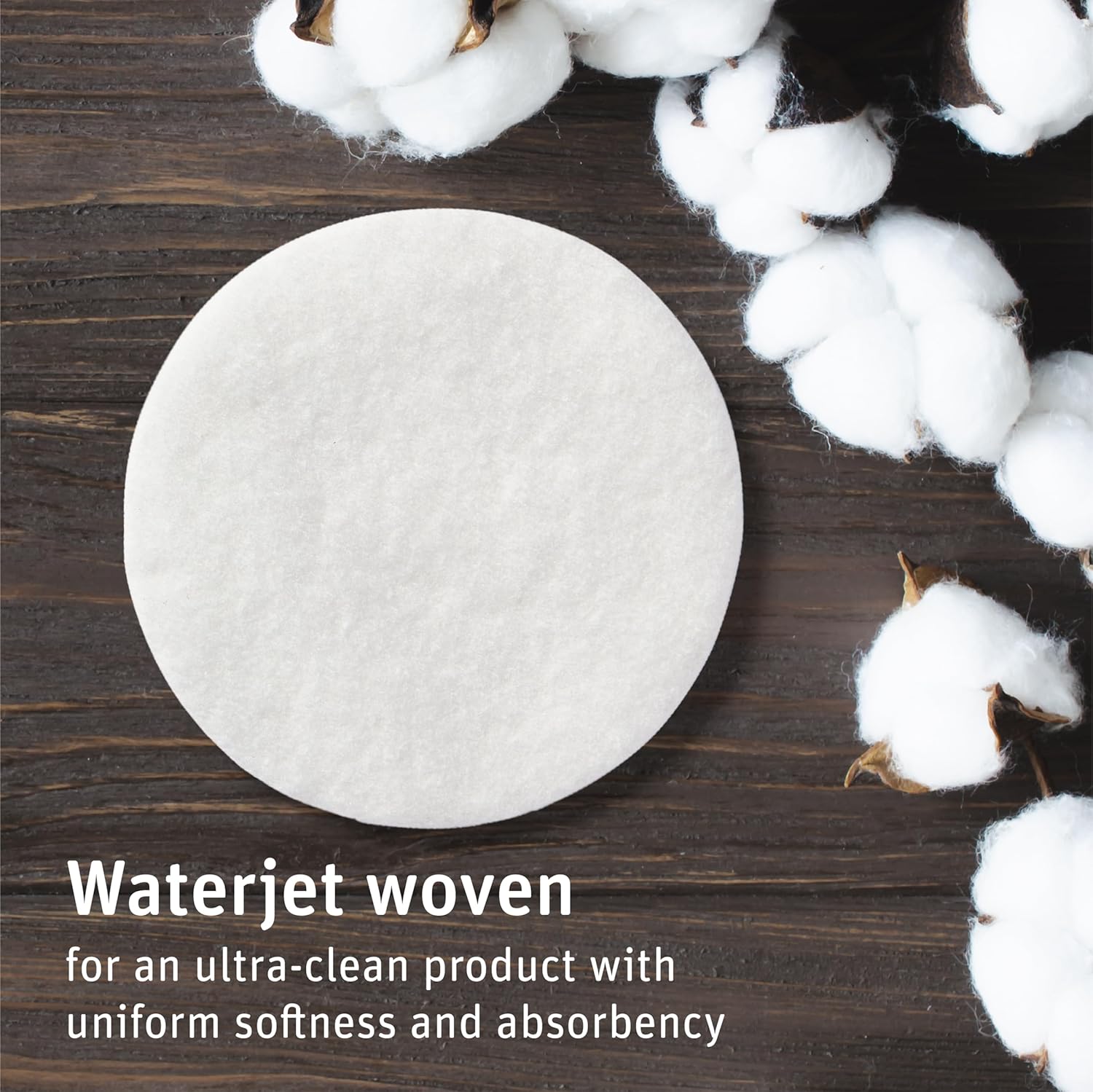 Simply Soft Premium Organic Cotton Rounds, 100 Count (Pack of 3), 100% Cotton Pads, Certified Organic, Hypoallergenic, Soft & Absorbent for Beauty, Cosmetics, Skin Care, Lint Free - Image 4