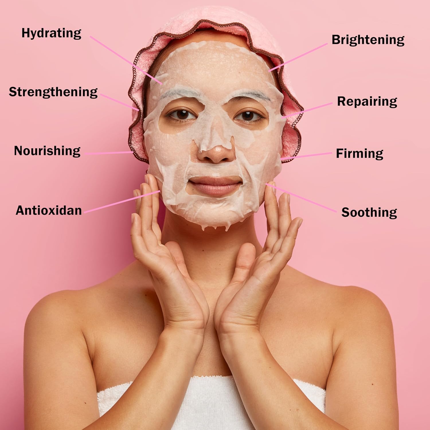 40 Pack Collagen Face Masks Skincare Bulk for All Skin Types,Hydrating Spa Face Mask for Sensitive Skin, Facial Mask Sets For Women Skin Care,Sheet Mask Gifts Set for Teen Girls - Image 6