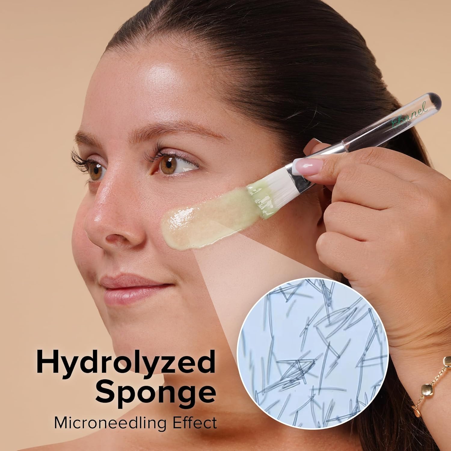 Ebanel Collagen Peptides Wash-Off Face Mask Set, 8 Pack Instant Skin Tightening and Lifting Masks, Brightening Face Mask with Niacinamide, Glutathione, Hyaluronic Acid, Vitamin C, Cica, B5, Albumen - Image 5