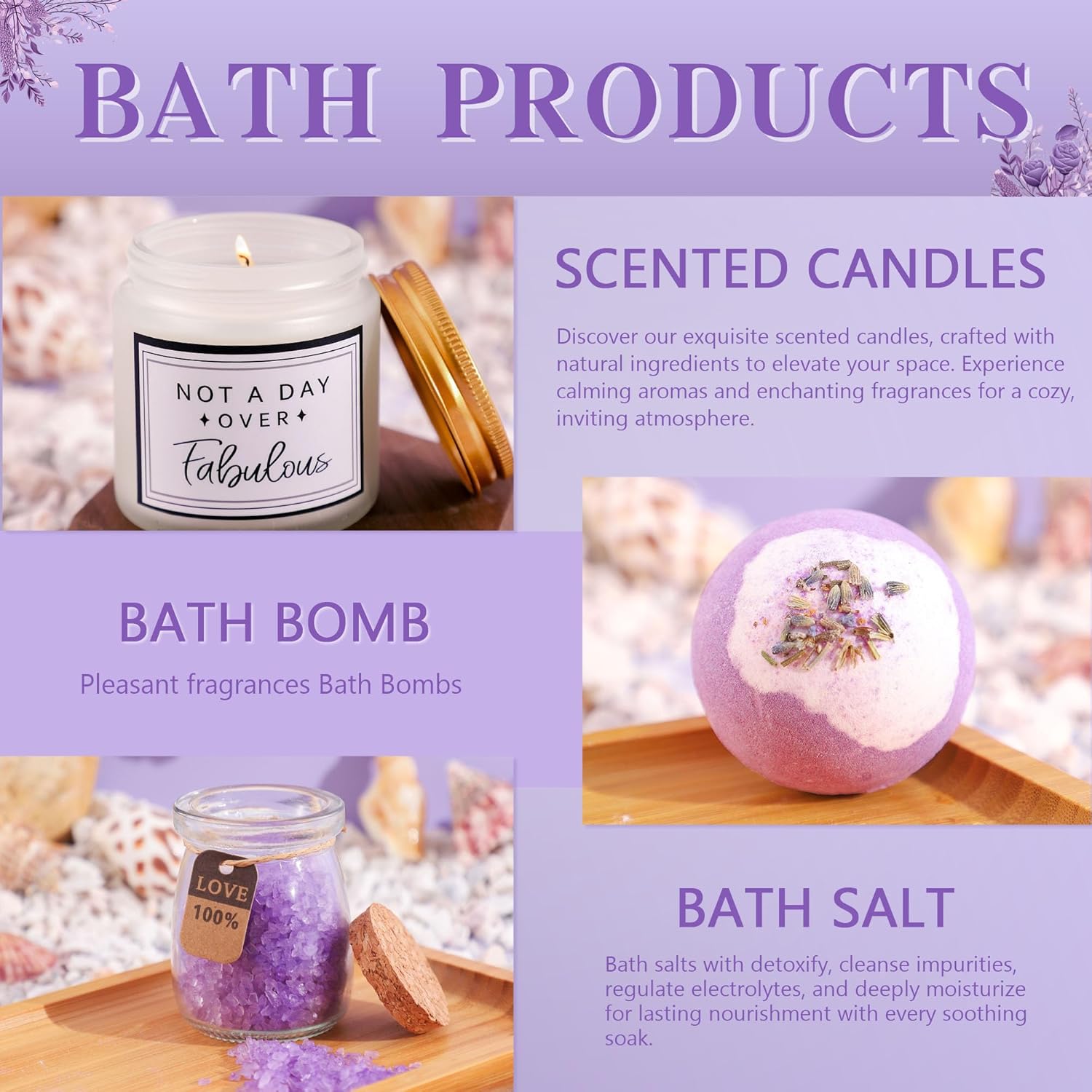 Get Well Soon Gift Baskets for Women, Birthday & Party Gifts, Luxury Get Well Soon Gifts for Mom, Relaxing Spa Care Package, Thank You Gifts for Women, Mom, Wife, Girlfriend, Friends, Sister, Her - Image 5