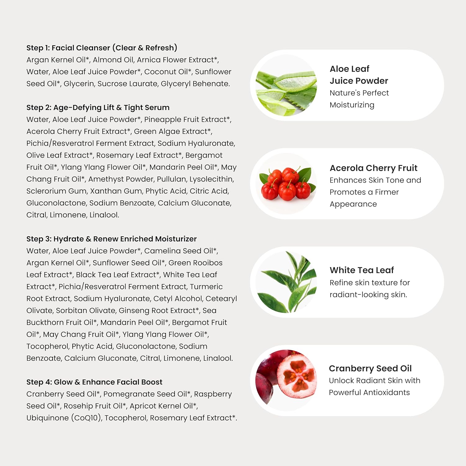 The Spa Dr. 4-Step Facial Kit for Women - 30 Day Supply Skin Care Kit - Anti Agin Facial Kit - Organic Skin Care - Perfectly pH Balanced - Image 5