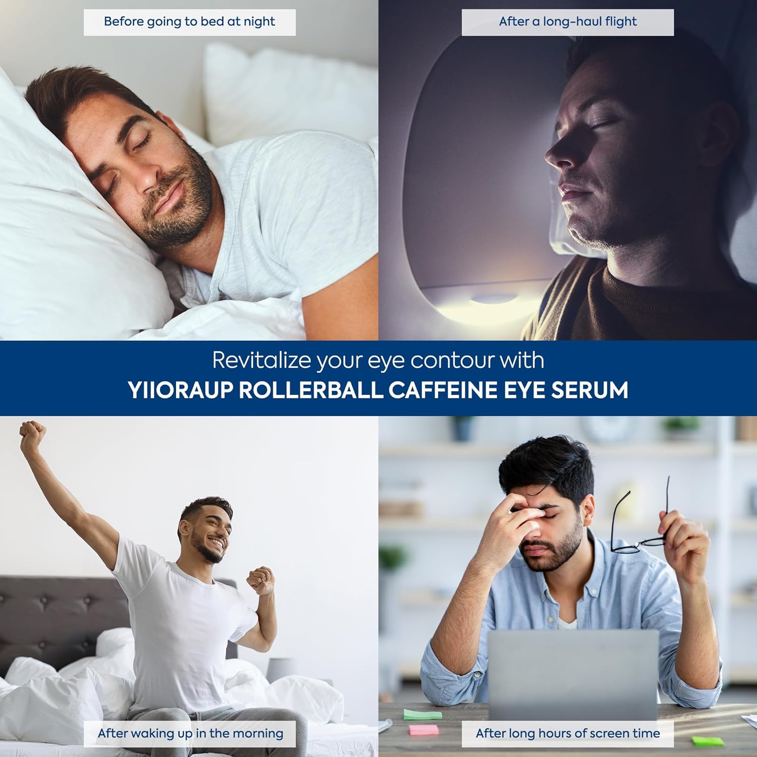 Eye Roller for Bags for Men: Men’s Caffeine Under Eye Cream for Puffy Eyes and Dark Circles Treatment – Cooling Stick Depuffer for Puffiness Reducer 0.45 fl. Oz. - Image 7