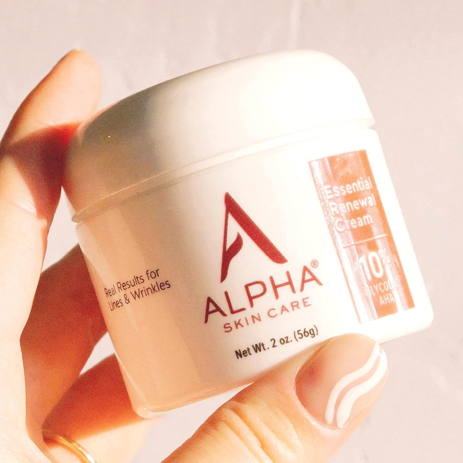 Alpha Skin Care Essential Renewal Cream, 10% Glycolic AHA, Anti-Aging Formula, Reduces Lines & Wrinkles, Alpha Hydroxy Acid Exfoliates for Smoother Skin, Normal, Sensitive or Dry Skin, 2 Oz - Image 3