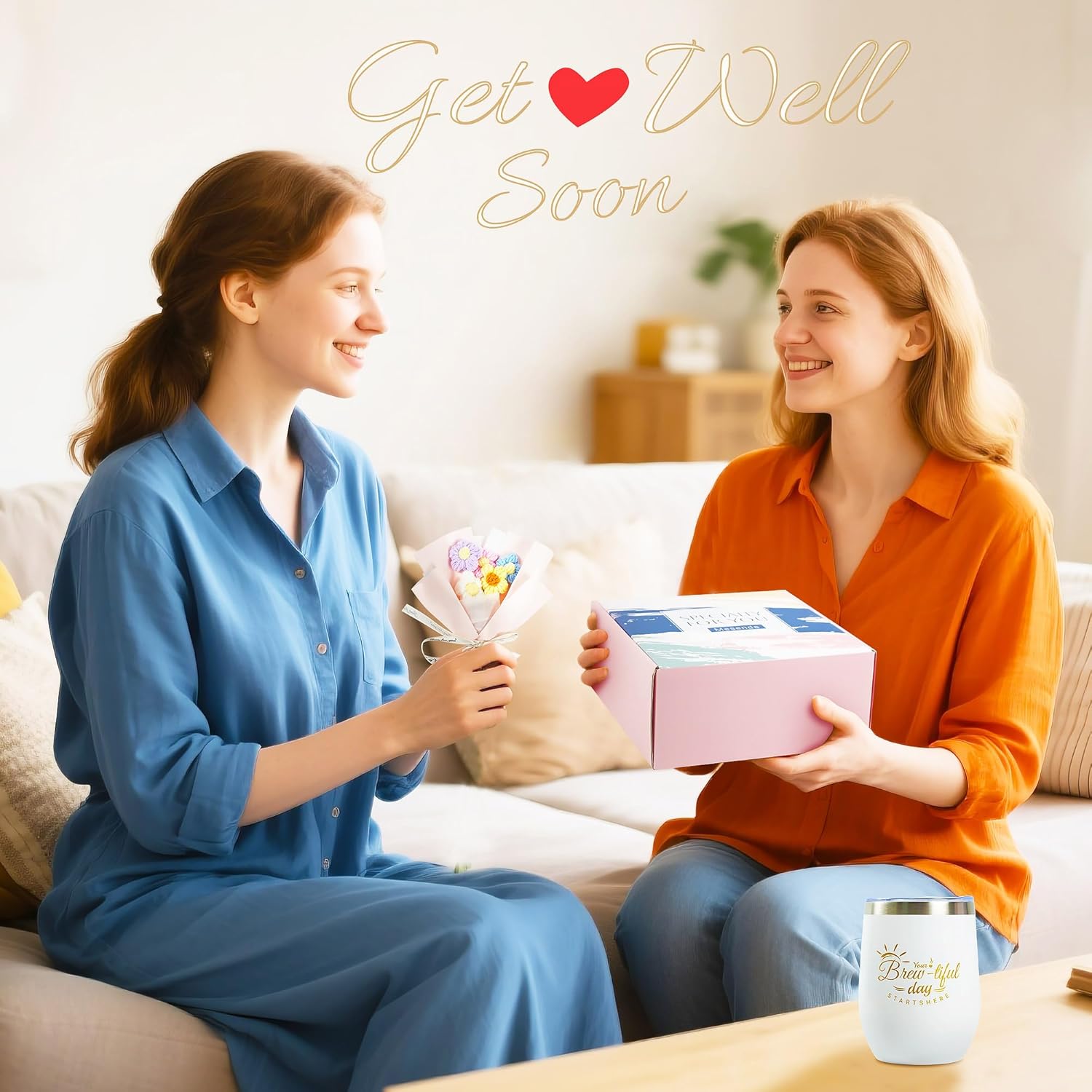 Get Well Soon Gift Baskets for Women - 12pcs Feel Better Gifts for Women, Thinking of You Care Package for Her After Surgery, Recovery Gift Box with Cozy Blanket - Image 2