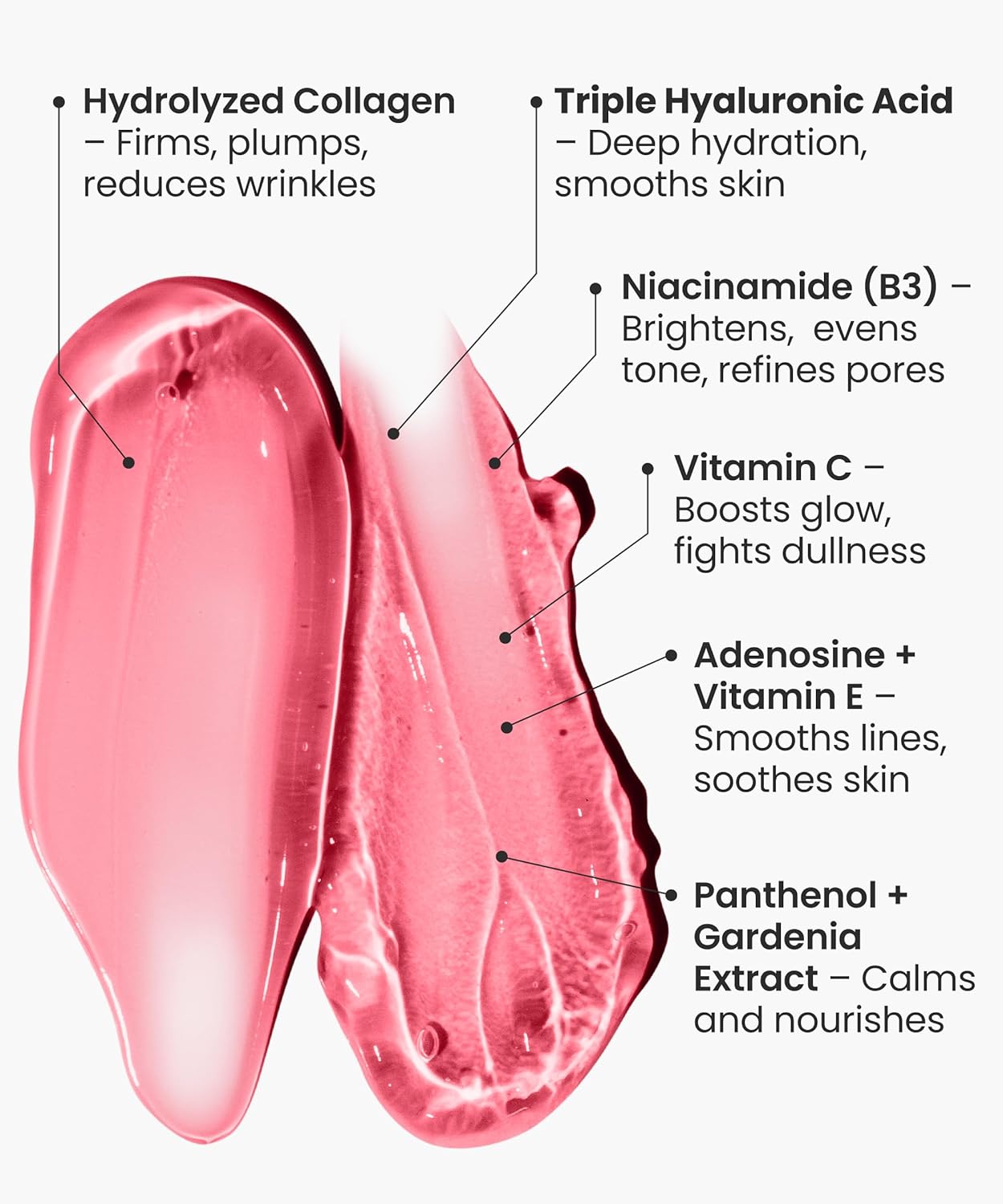 REVO Collagen Jelly 100ml– Korean Anti-Aging Plumping Formula with Hydrolyzed Collagen, Niacinamide, Hyaluronic Acid & Vitamin C – Skincare for Glass Glow Skin, Wrinkle Repair & Even Tone - Image 3