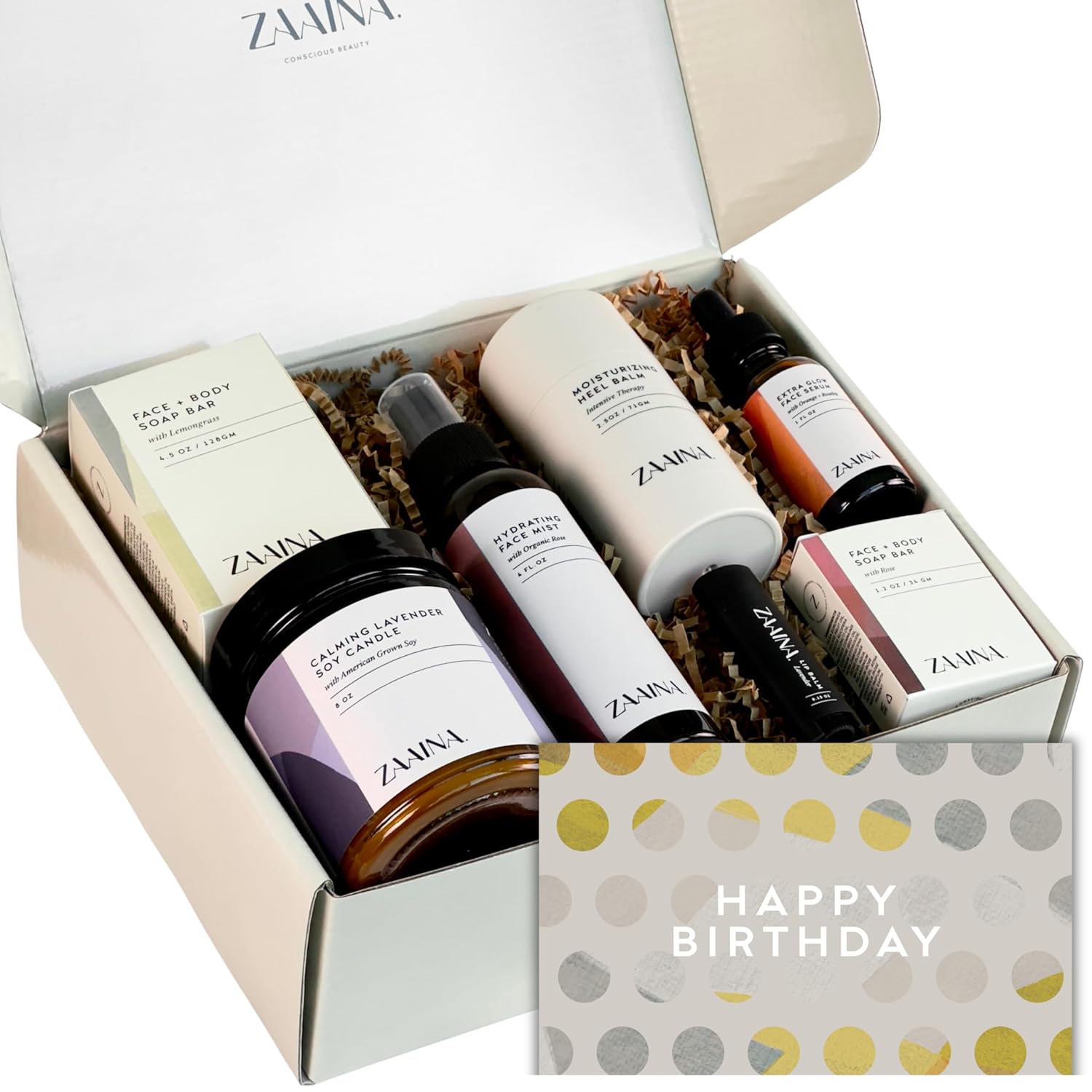 Birthday Gift Set for Women - Handmade in USA, Bath and Body Gift Set for Her, Relaxing Spa Kit Package, Self Care Gift Basket for Mom, Wife Friend Sister, Pampering Home Spa Kit for Woman by ZAAINA - Image 2