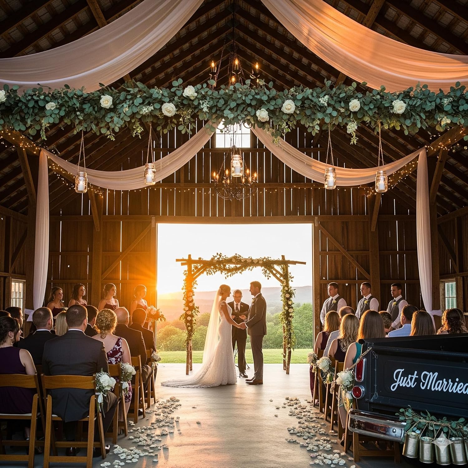 AAYU Brand Premium Burlap 40" x 20 ft Outdoor Wedding Aisle Runners with 5 inches Wide Ivory lace Attached Edges (40 inch 20-feet) Runner - 40-inch W and 20-feet Long - Image 5