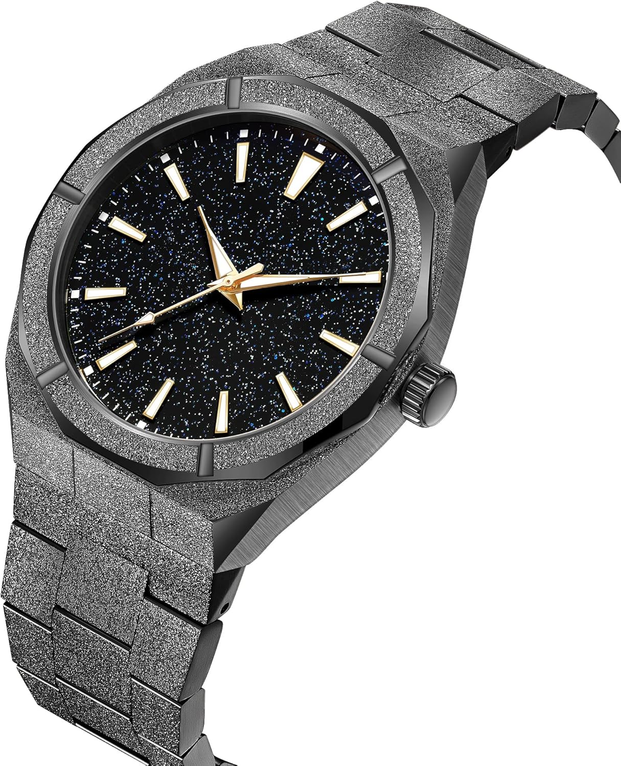 Gosasa Top Brand Luxury Watch for Men Starry Sky Fashion Mens Watches Stainless Steel High-Grade Frosted Watch Luminous Japan Quartz Stylish Waterproof Male Wristwatch - Image 2