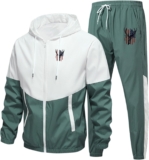 Track Suits Mens,Two Piece Sportswear Long Sleeve Pullover Sweatshirt Athletic Jogging Casual Sports Suit