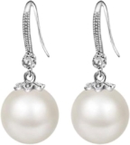 925 Sterling Silver Pearl drop earrings for women trendy gold hypoallergenic dangle earrings AAA+ Quality wedding earrings Jewelry for brides