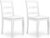 Giantex Wood Dining Chairs Set of 2 White – Wooden Armless Kitchen Chairs with Solid Rubber Wood Legs, Non-Slip Foot Pads, Max Load 400 Lbs, Farmhouse Style High Ladder Back Dining Room Chairs