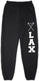 Lax with Crossed Sticks Sweatpants | Guys Lacrosse Apparel by ChalkTalk Sports | Multiple Colors | Youth and Adult Sizes