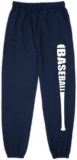 ChalkTalkSPORTS Baseball Bat Sweatpants | Baseball Fleece Lined Sweatpants | Navy | Youth Small
