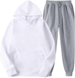 2 Piece Sets for Women Fall Tracksuit Jogger Pant Outfits Women Solid Color Hooded Sweatshirt and Pant Tracksuit Sport Suit