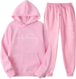 Two Piece Sets for Women Fall,Womens Sweatsuits 2 Piece Set Trendy Long Sleeve Solid Sweatshirt Sweatpants Lounge Sets