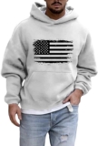 Men Hoodies Pullover Mens Hooded Sweatshirt Long Sleeve American Flag Knitted Hoodie Pullover Sweater