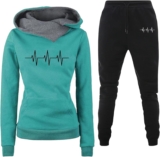Womens Track Suits 2 Piece Set Hoodie Sweatsuits Set Casual Loose Fit Sweatshirt Matching Joggers Tracksuit Sets