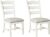 Signature Design by Ashley Valebeck Vintage Farmhouse Cushioned Dining Chair, 2 Count, Whitewash