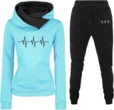 Womens 2 Piece Sweatsuits Sets Hoodie Sweatsuit Sets Oversized Sweatshirt Baggy Casual Sweatpants with Pockets