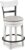 Signature Design by Ashley Valebeck 24.5″ Modern Swivel Counter Height Barstool, Whitewash