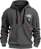 Sweatshirts for Men Casual Long Sleeve 1/4 Zipper Pullover Sweatshirts Fitness Sports Hoodie with Pocket