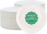 FOCUSLINE 6 Inch Paper Plates 1000 Count, White Paper Plates Uncoated, Everyday Disposable Dessert Plates 6″ Small Paper Plates Bulk 1000 Count