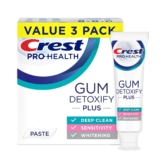 Crest Pro-Health Gum Detoxify Plus Toothpaste 4.5 oz Pack of 3 – Antibacterial Fluoride Toothpaste, Sensitivity Protection, Whitens Teeth, Anticavity, Plaque Control