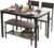 soges Dining Table Set for 4, 43.3 inch Kitchen Table Set with Chairs and Bench, 4 Piece Dining Room Table Set for Small Space, Apartment, Restaurant, Rustic Oak
