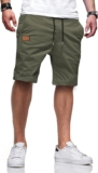 JMIERR Mens Casual Shorts – Cotton Drawstring Summer Beach Stretch Twill Chino Golf Shorts
