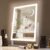 HIEEY Lighted Makeup Mirror, Hollywood Vanity Mirror with Lights, Three Color Lighting Modes, and 5X Magnification Mirror, Smart Touch Control, 360°Rotation (17.3in,White,Gift Box)