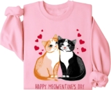 Women Sweatshirt,Valentine’s Day Sweatshirt Cute Love Heart Shirts Casual Long Sleeve Valentine Tshirt Clothes Tops